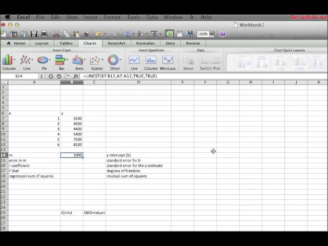 get regression output in excel for a mac